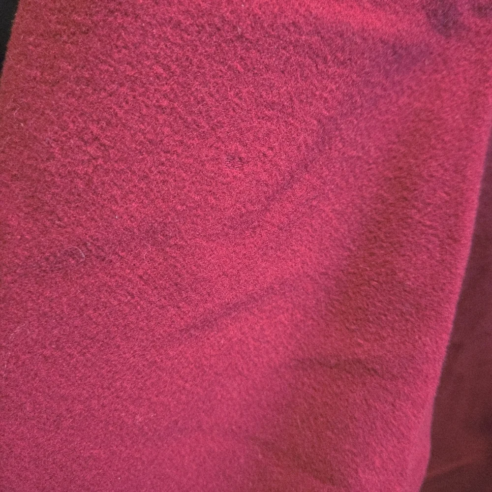 Precious Fibers Wool Cashmere Blend Blazer Red Size Large Festive‎ Old Money